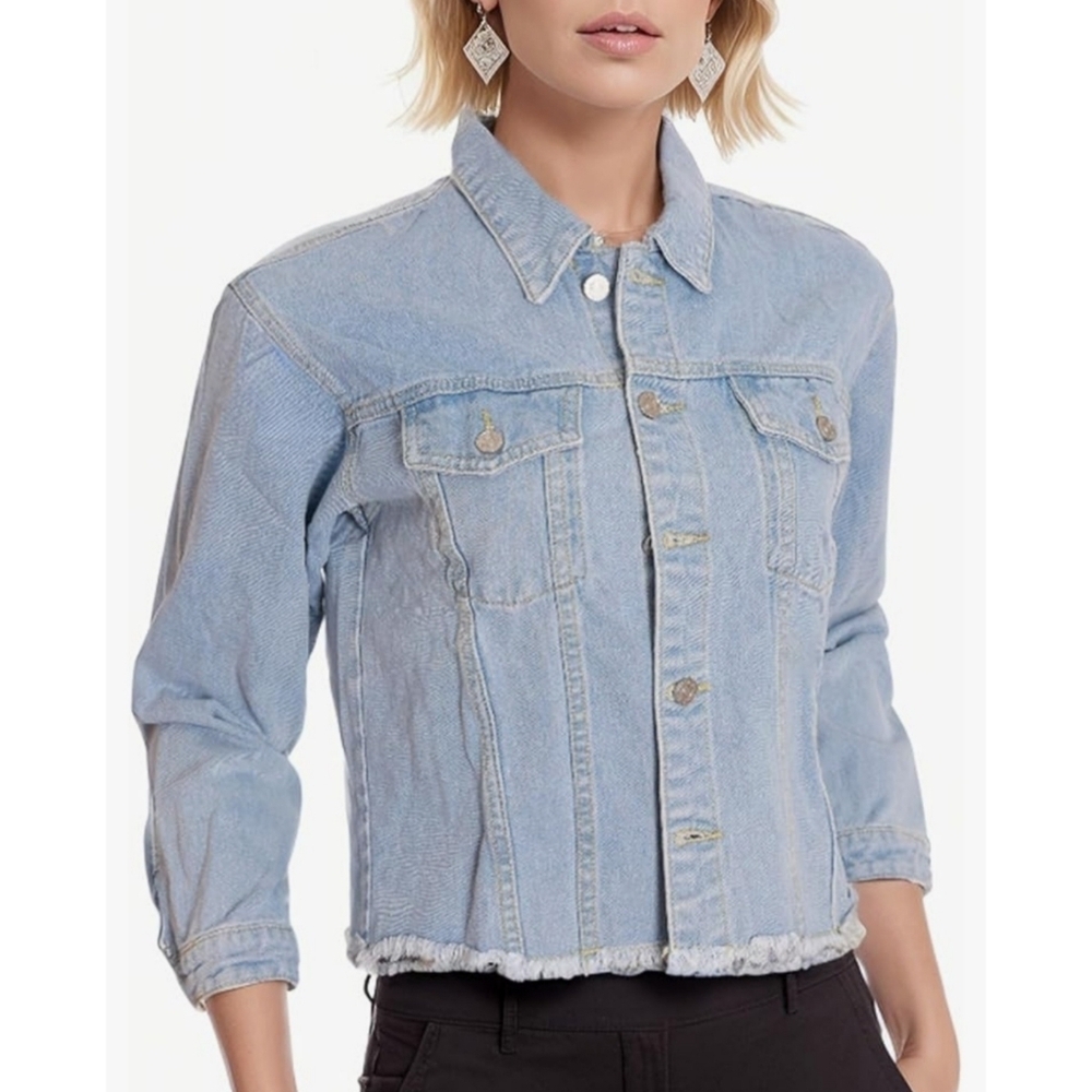 Woman's Light Blue Washed Denim Jacket